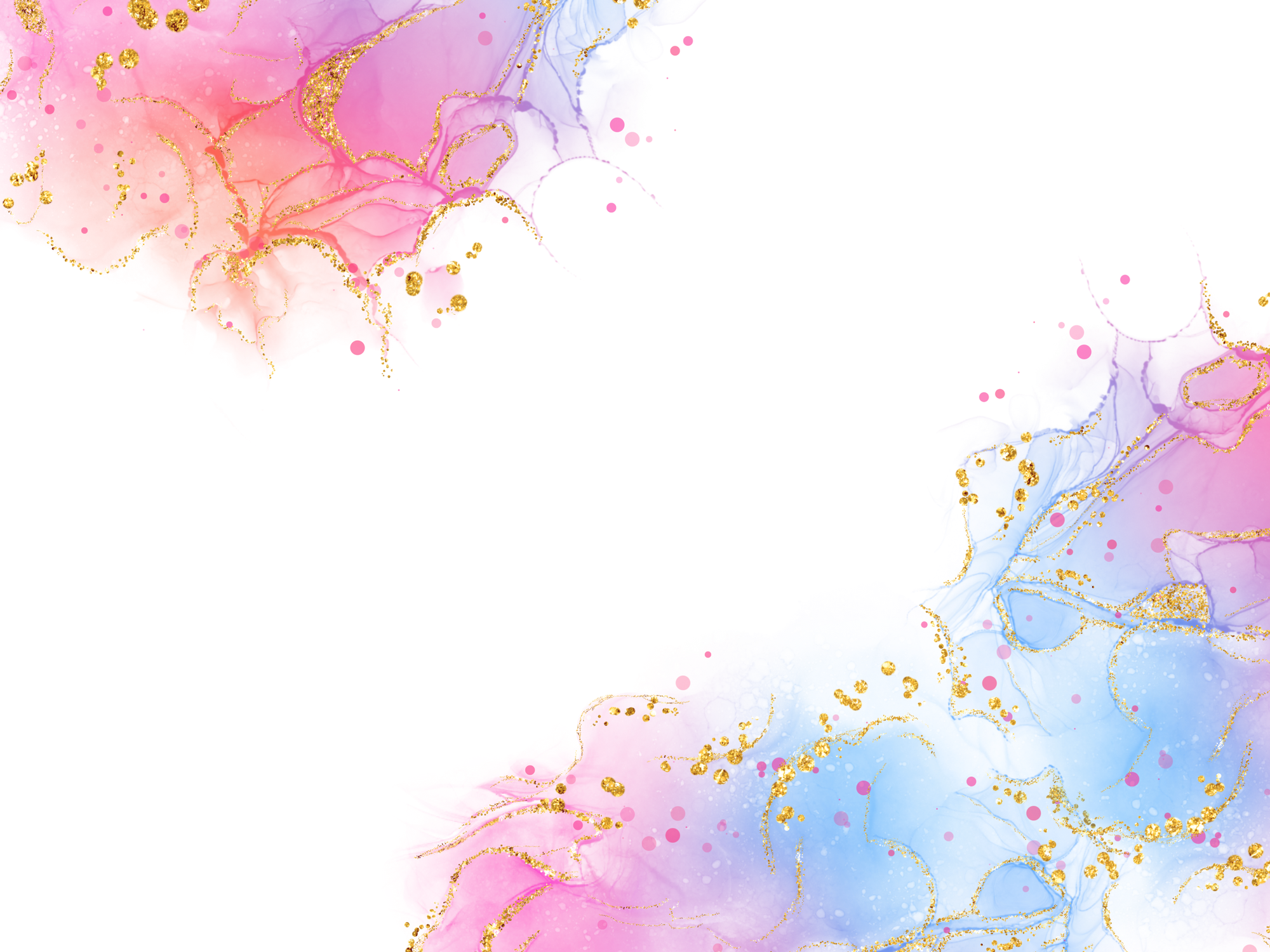 pink blue alcohol ink gold glitter frame